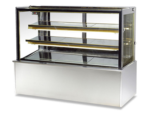 直角蛋糕柜（不锈钢底座+2个层架）